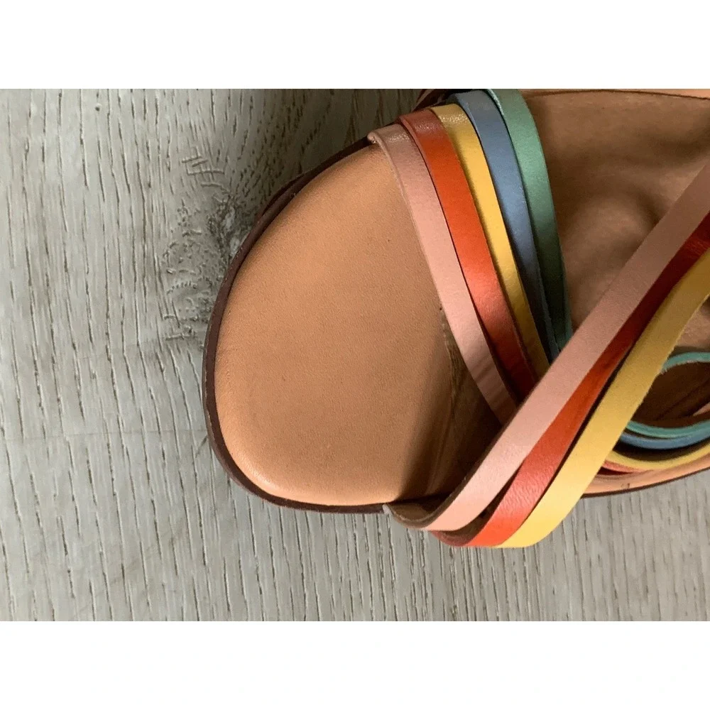 Madewell The Samira Flat Womens Sandal leather‎ soft colorful sandal beige